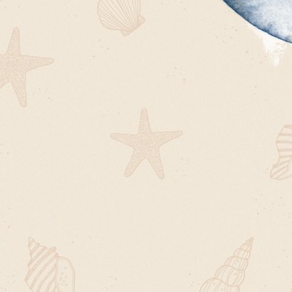 Verlovingskaart wij zijn verloofd strand waterverf Achterkant