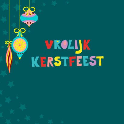 Versierde kerstboom kerstkaart 2