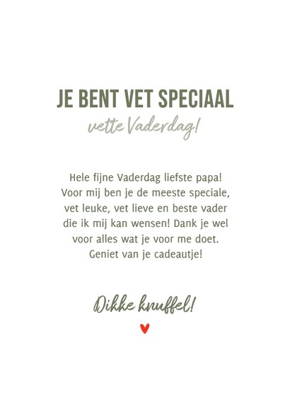 Vet grappige vaderdagkaart patatje en frikandel speciaal 3