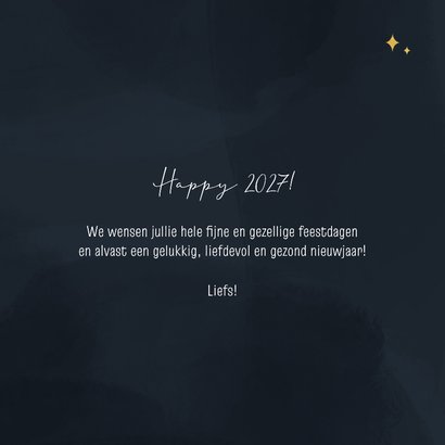 Vierkant nieuwjaarskaartje happy 2027 typografisch 3