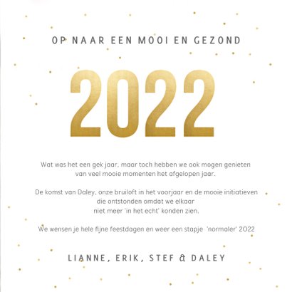 Vierkante fotocollage terugblik 2021 kerstkaart met 8 foto's 3