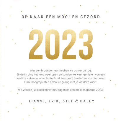 Vierkante fotocollage terugblik 2022 kerstkaart met 8 foto's 3