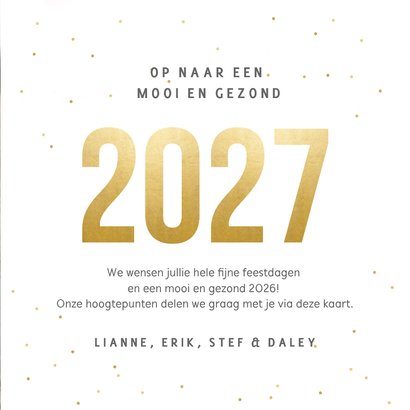 Vierkante fotocollage terugblik 2026 kerstkaart met 8 foto's 3
