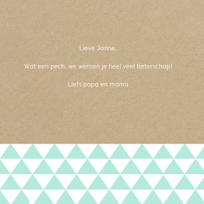 Vierkante moderne beterschapskaart met driehoekjes 3