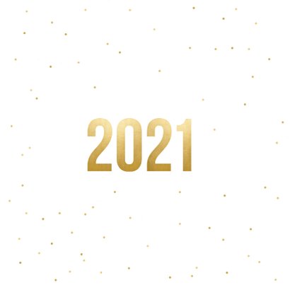 Vierkante nieuwjaarskaart fotocollage met terugblik op 2020 Achterkant