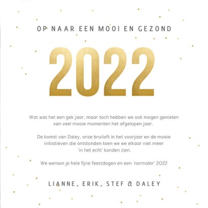 Vierkante nieuwjaarskaart fotocollage met terugblik op 2021 3