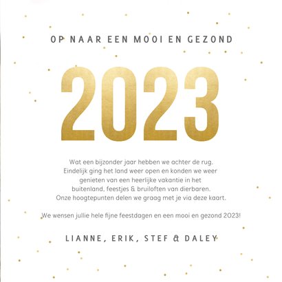 Vierkante nieuwjaarskaart fotocollage met terugblik op 2022 3