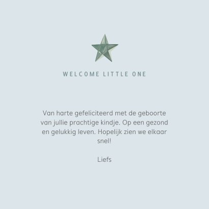 Vintage felicitatiekaartje geboorte met wieg en wandrekje 3