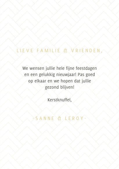 Vintage kerstkaart Merry Christmas Stay Safe, goud en zwart 3