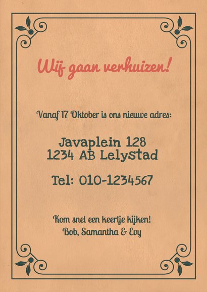 Vintage poster verhuisd 1LS3 3