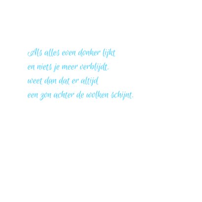 Vlinder condoleancekaart blauw 3