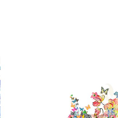 Vlinders en bloemen verjaardags 3