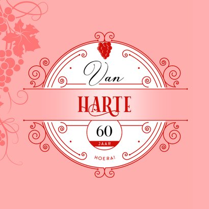 Vol van diepgang verjaardag wijnlabel aanpasbare leeftijd 2