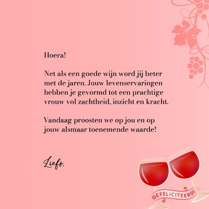 Vol van diepgang verjaardag wijnlabel aanpasbare leeftijd 3