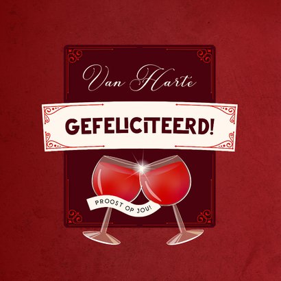 Vol van karakter verjaardag wijnlabel aanpasbare leeftijd 2