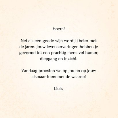 Vol van karakter verjaardag wijnlabel aanpasbare leeftijd 3