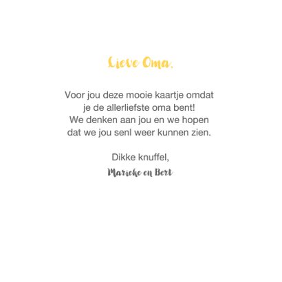 Voor de liefste oma, herfstkaart 3