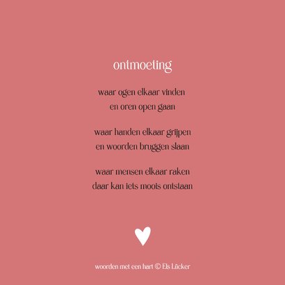 Vriendschap gedicht ontmoeting 2