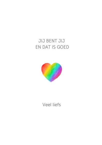 Vriendschap kaart Love is Love rainbow lovebirds  3