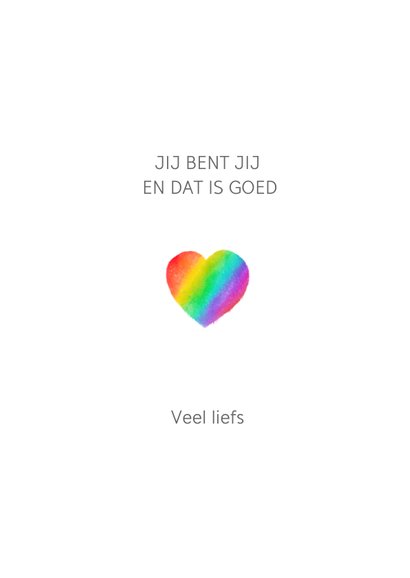 Vriendschap kaart Love is Love rainbow lovebirds 3