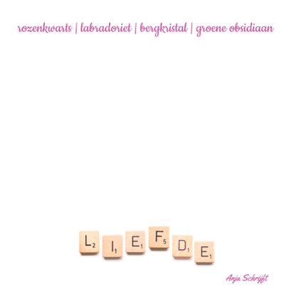 Vriendschapskaart feel the love met roos en edelstenen 2