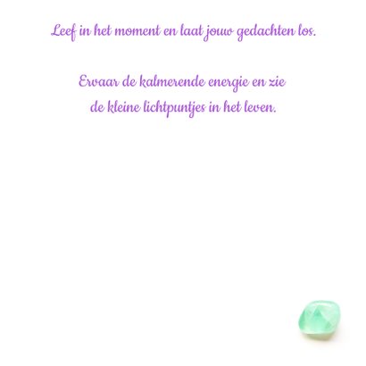 Vriendschapskaart mandala met fluoriet amethist en lavendel 3