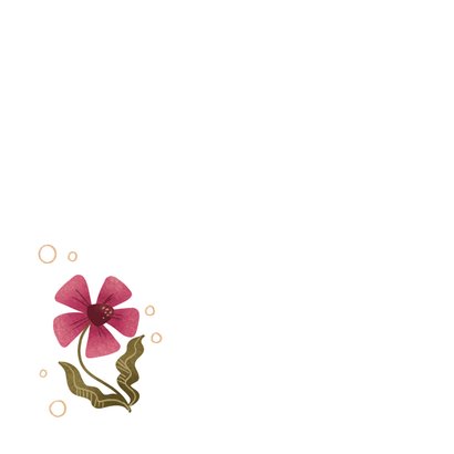 Vriendschapskaart met bloemen en hart 2