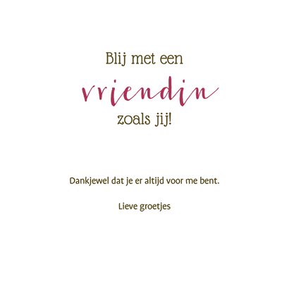 Vriendschapskaart met bloemen en hart 3