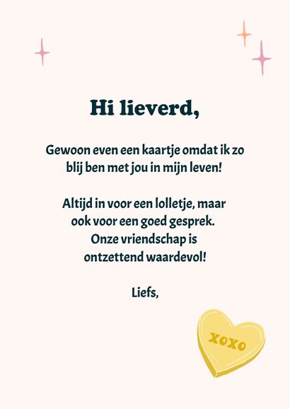 Vriendschapskaart met tekst 'jij laat mijn hart lachen' 3
