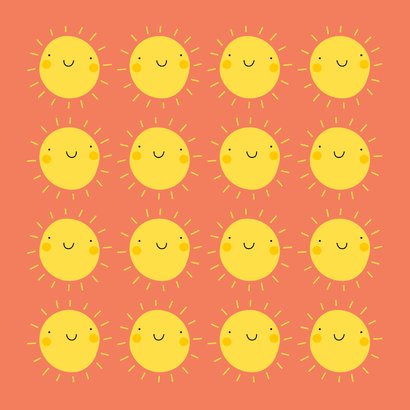 Vrolijk beterschapskaartje met smiley zonnetjes 2
