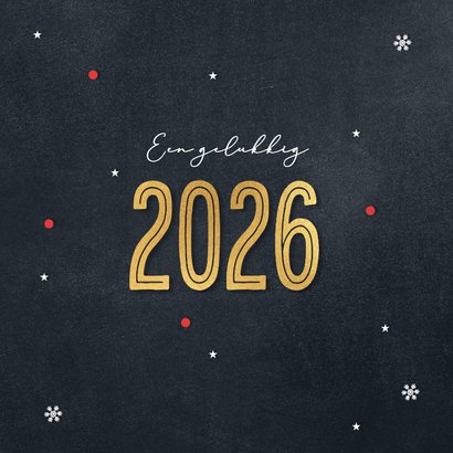 Vrolijk kerstkaartje met typografie in goud en groen 2