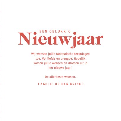 Vrolijk nieuwjaarskaartje met ijsbeer patroontje en foto 3