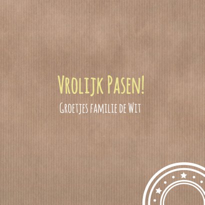 Vrolijk Pasen chevron kraft - DH 3