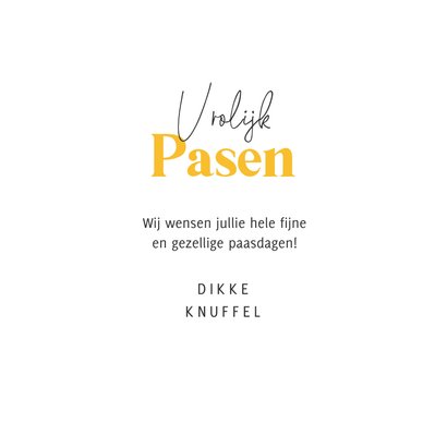 Vrolijk pasen kuiken paasei bloemen foto paaskaart 3