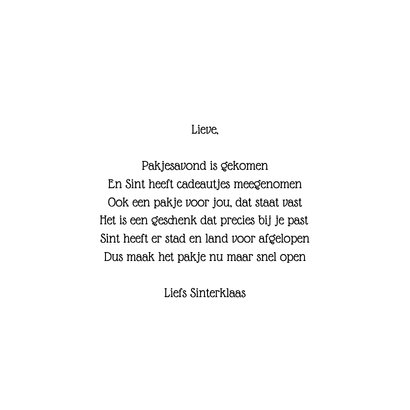 Vrolijk Sinterklaas kaartje met staf in de vorm van een hart 3