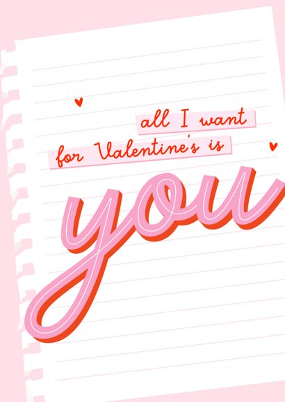 Vrolijk valentijnskaartje allI want is you met foto 2