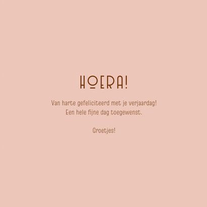 Vrolijk verjaardagskaartje roze tinten happy birthday 3