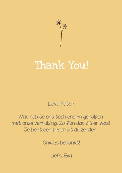 Vrolijke bedankkaart met cactus in pot en lichtblauwe ballon 3