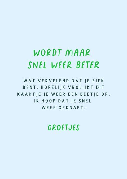 Vrolijke beterschapskaart met mol grapje 3