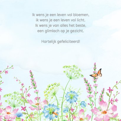 Vrolijke bloemenweide met vlinders 3