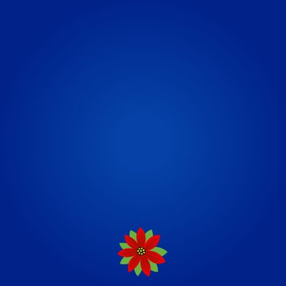 Vrolijke en kleurrijke kerstkaart met ijsbeer en bloemen Achterkant