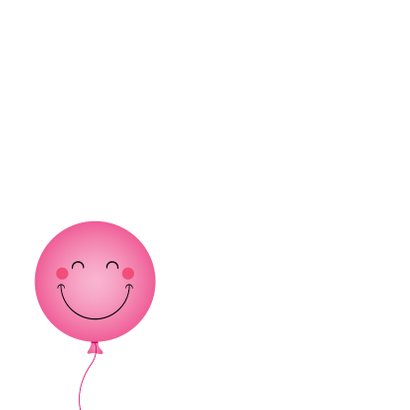 Vrolijke en kleurrijke verjaardagskaart met ballon 2