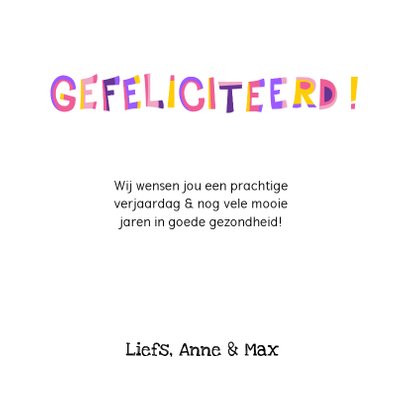 Vrolijke en kleurrijke verjaardagskaart met ballon 3