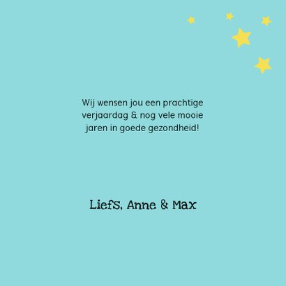 Vrolijke en kleurrijke verjaardagskaart met lama met bril 3