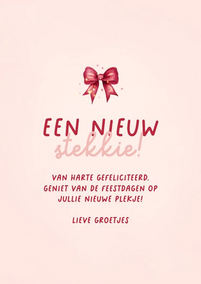 Vrolijke felicitatiekaartje verhuisd met kerstboom 3