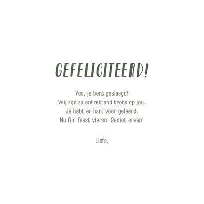 Vrolijke geslaagd kaart met tekst 'You did it!' 3
