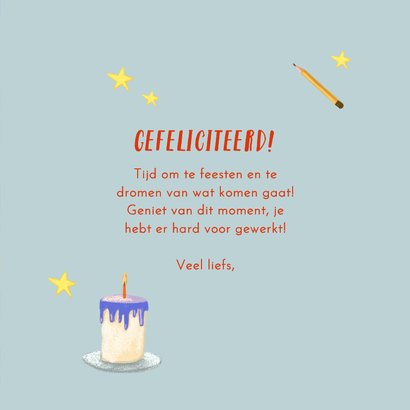 Vrolijke geslaagdkaart voor iemand die is afgestudeerd! 3