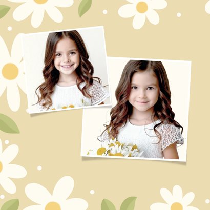 Vrolijke kaart voor Moederdag witte bloemetjes 2