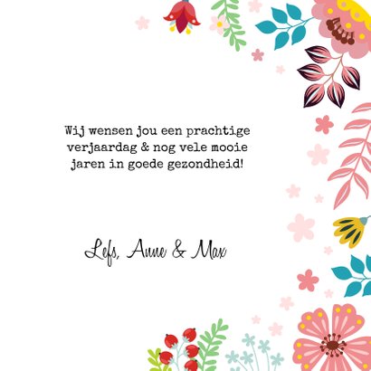Vrolijke kat dierenkaart met botanisch thema 3