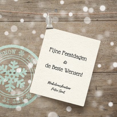 Vrolijke kerstkaart label foto 3
